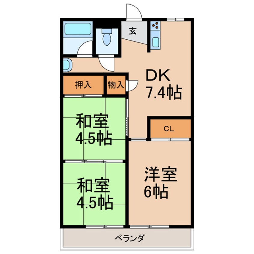 間取図 グリーンハイツ恒和