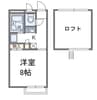 ハイツ格Ⅰ 1Kの間取り