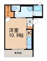 シャーメゾン砂山南 1Rの間取り