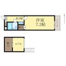 ロイヤルコート市小路 1Kの間取り