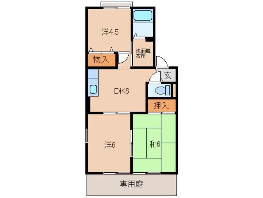 間取図 グリーンフル夏目Ⅱ