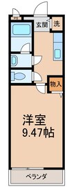 フジパレス野佐北新 1Kの間取り