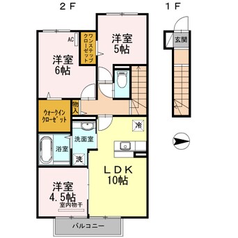 間取図 Ｄ－ｒｏｏｍ内原