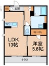 アリエス十三番丁 1LDKの間取り