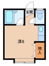 コーポ紀ノ川 1Rの間取り