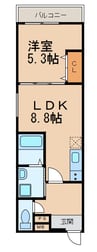 フジパレス和歌山美園 1LDKの間取り