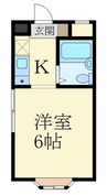 ソレール丸橋 1Kの間取り