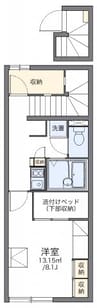 レオパレスＫＫＳ　木ノ本 1Kの間取り