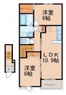 ポルタ　カローレ 2LDKの間取り