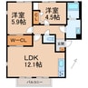 フレグランスＡＫＩＨＯ 2LDKの間取り