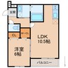 フジパレス中之島Ⅱ番館 1LDKの間取り