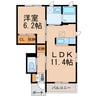 ガーデンハイツ 1LDKの間取り