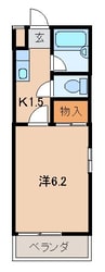 ハイツアネシスⅡ 1Kの間取り