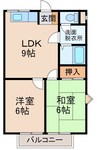 グリーンフル谷口 2LDKの間取り