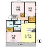 D-room Wood Bell 3LDKの間取り