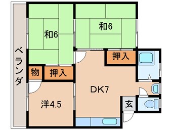 間取図 コーポかつらぎ