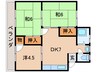 コーポかつらぎ 3DKの間取り