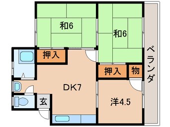 間取図 コーポかつらぎ