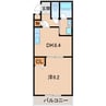 フジパレス三葛 1DKの間取り
