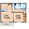 シャーメゾン高野口 1LDKの間取り