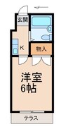 レオパレス中松江第3 1Kの間取り