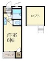 トマトハウス 1Rの間取り