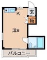 ブルースカイⅡ 1Rの間取り