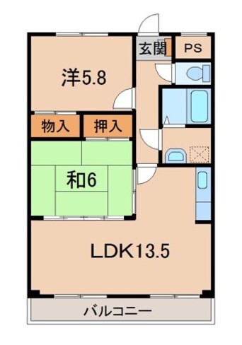 間取図 グランメール六十谷Ⅰ