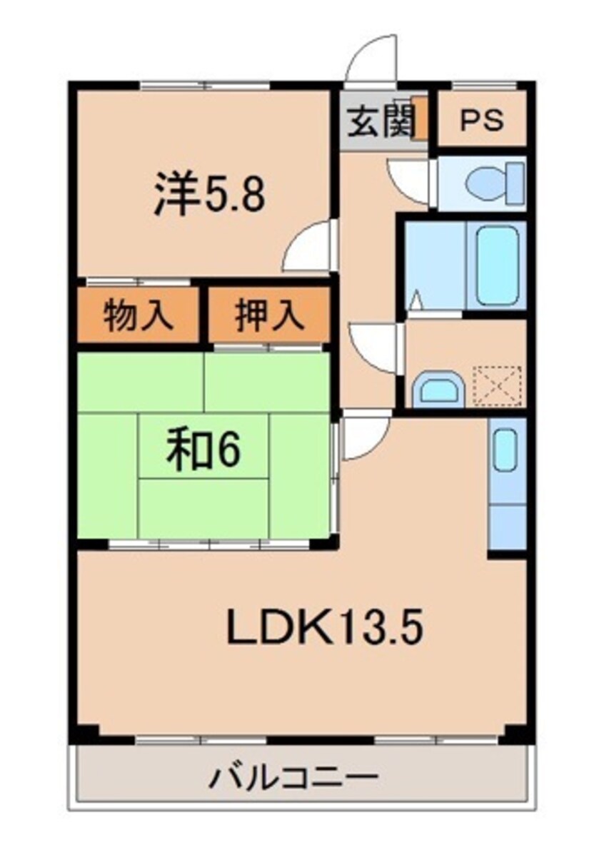 間取図 グランメール六十谷Ⅰ