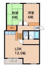 ＫアパルトマンⅡ 2LDKの間取り