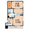 ハルミエールⅡ 1LDKの間取り