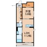 ハルミエールⅡ 1LDKの間取り