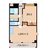 エルピスⅡ 1LDKの間取り