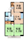 ファミール前島Ⅱ 3DKの間取り