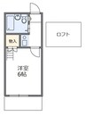 中松江第５ハイツ 1Kの間取り