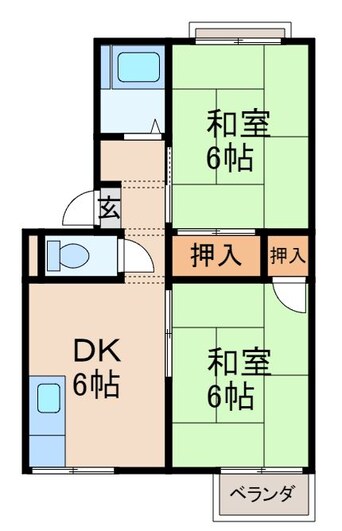 間取図 プレジール狐島Ｂ棟