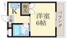 フリューゲル２１ 1Kの間取り
