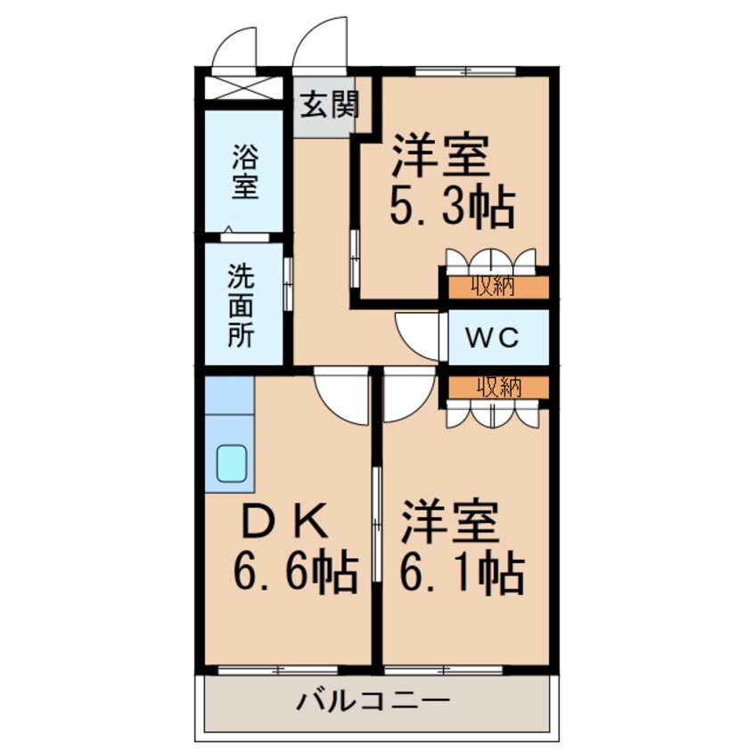 間取図 ハッピーヴィラ神野々