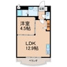 プリオール紀伊 1LDKの間取り