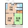 アネックスＮ 2DKの間取り