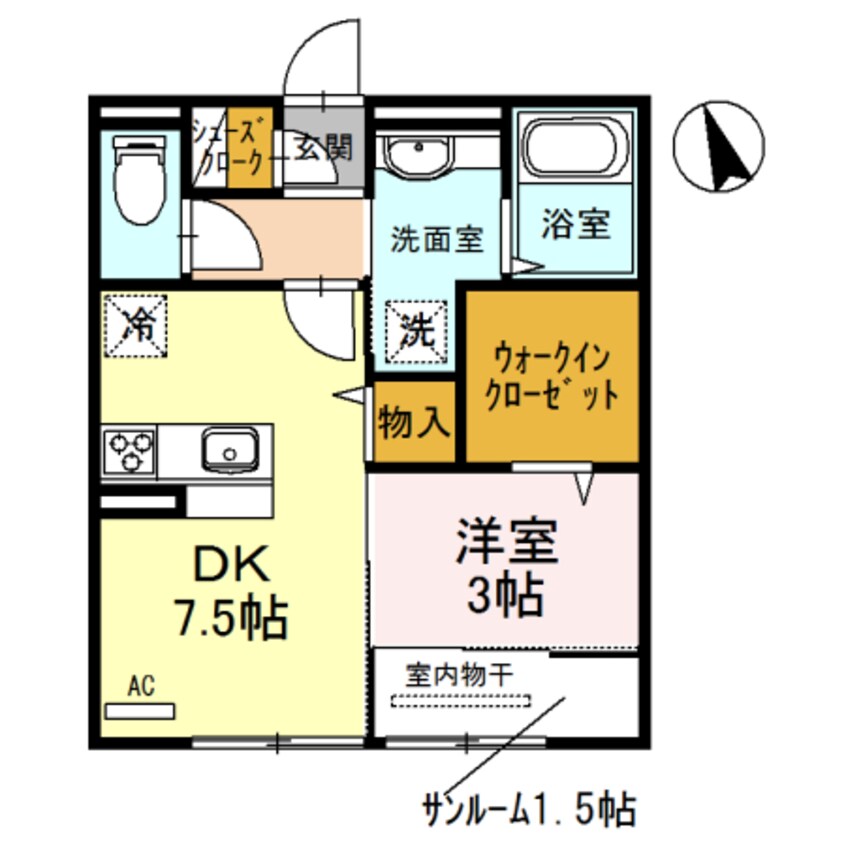 間取図 南海加太線/中松江駅 徒歩9分 2階 築9年