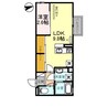 ファミール中之島 1LDKの間取り