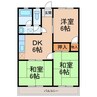 第二春日ハイツ 3DKの間取り