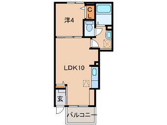 間取図 阪和線・羽衣線/六十谷駅 徒歩12分 1階 築11年