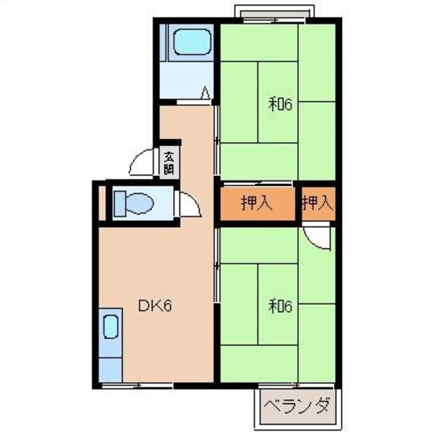 間取図 プレジール狐島Ｂ棟