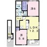 ボスリⅡ 2LDKの間取り