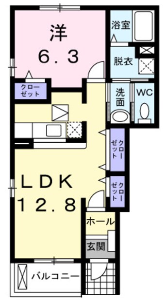 間取図 ミッテ・ドルフ西国分Ⅱ