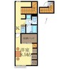 ホクレア 1Kの間取り