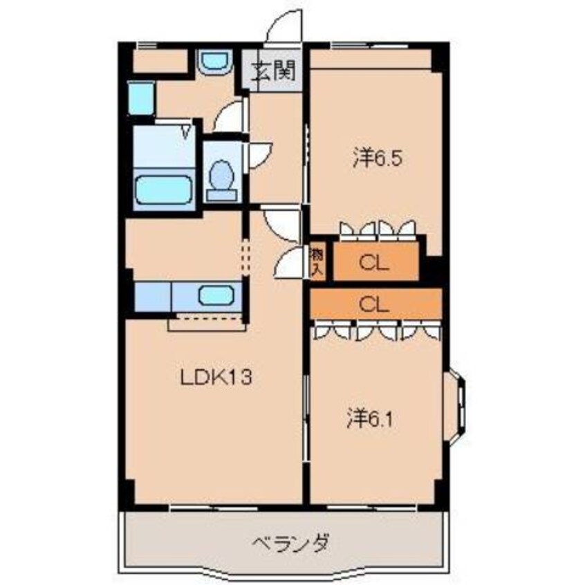 間取図 南海加太線/中松江駅 徒歩5分 2階 築22年