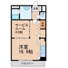 コンフォース２１ 1Rの間取り